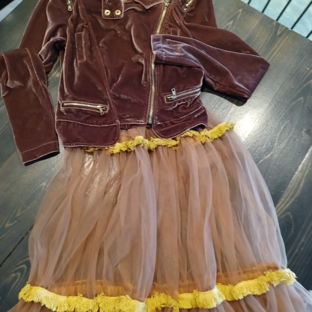 SALE! $20. Mocha Bomber Style Velvet Jacket